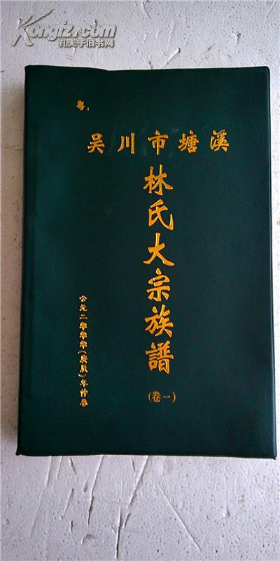 家谱-林氏大宗族谱广东吴川市塘溪支 16开 精装 184页 2000年