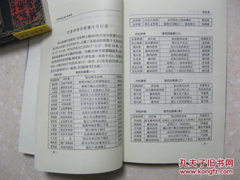 中华姓氏谱 张姓卷(详叙张姓起源,世系及播迁,两汉勃兴,魏晋南北朝