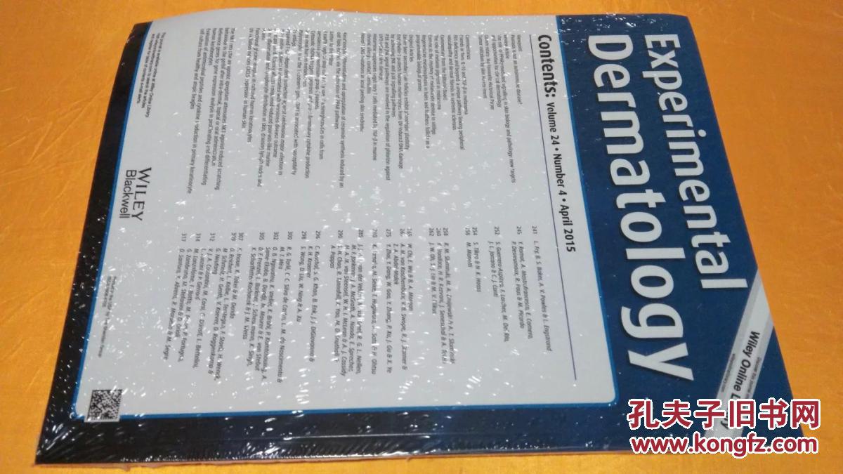 xperimental Dermatology试验性皮肤病学医学学