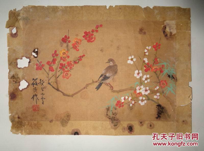 刚收来的名家老绢画-,共9张,约30厘米*25厘米,小张约20厘米*15厘米