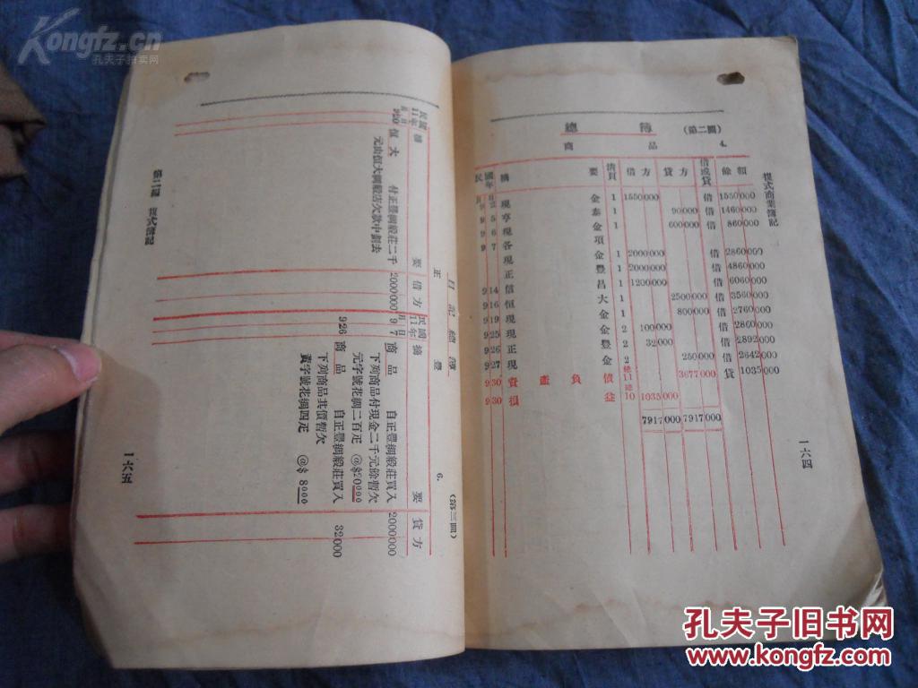 民国 民国商业统计《复试商业簿籍 一厚册全 支票,汇票,期票等!