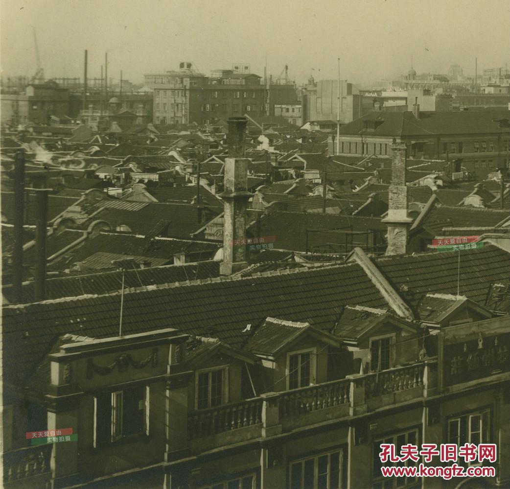 【图】民国上海云南路一带全景长幅老照片---杭