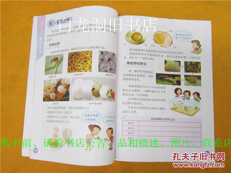 小学课本 科学四年级下册(书封面有一些旧痕迹,内页或者有字迹有划线)