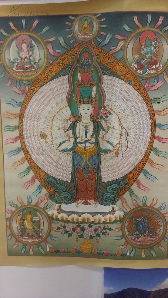 特别推荐精品唐卡——十一面观音(不丹王国唐卡绘画师