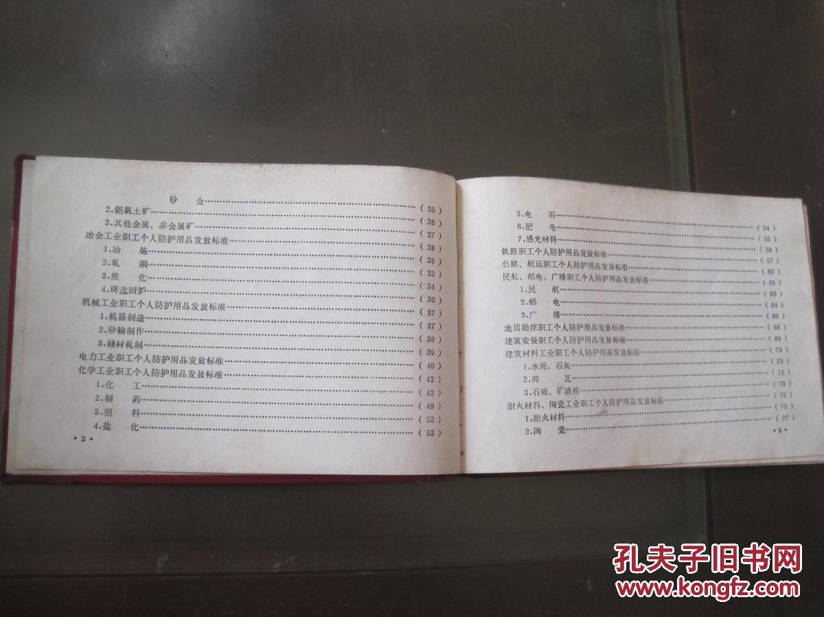 1965年《山西省国营企业职工个人防护用品发