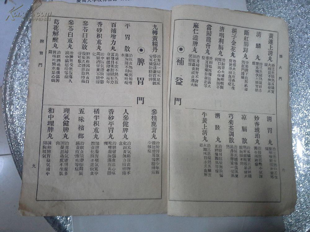 北京同仁堂乐家老药铺丸散膏丹简明药目 详见图