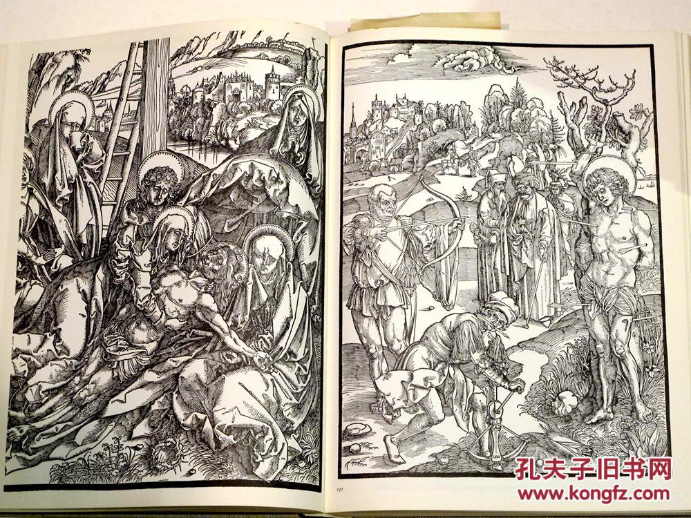 布面精装大开本铜版印刷knappe编丢勒版画全集含320页385幅版画铜版画