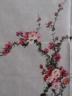 名书画家:柳子谷--精品花卉《梅花》1张(宣纸,软
