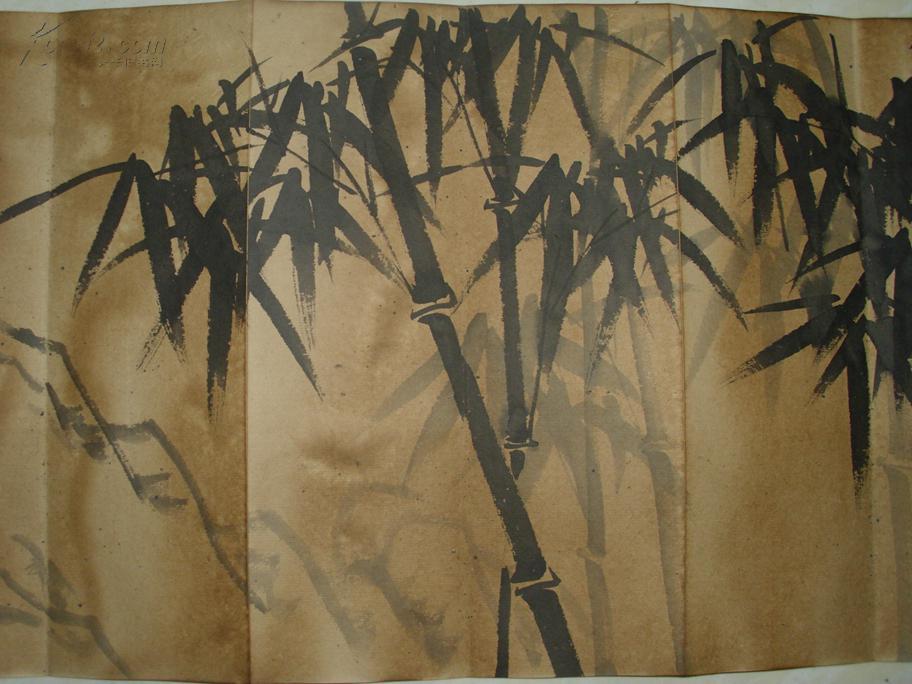 仿古唐寅竹子花鸟画册老画古画国画字画绘画山水画人物画古董古玩收藏
