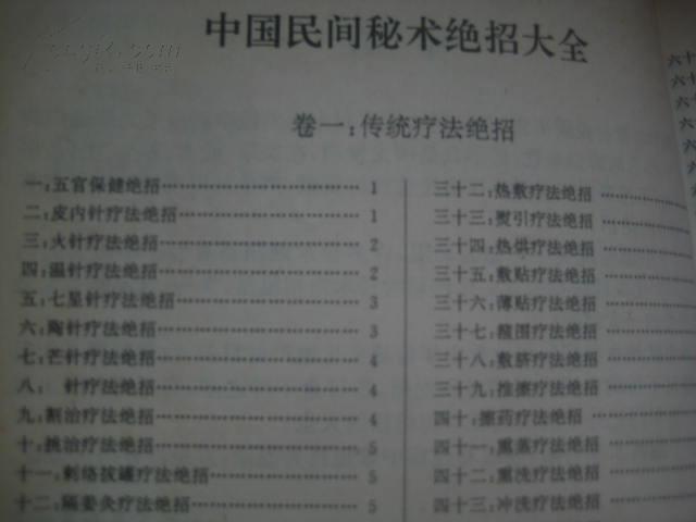 中国民间秘术绝招大全 传统疗法绝招,急治秘术,女科秘术,神仙养生秘术