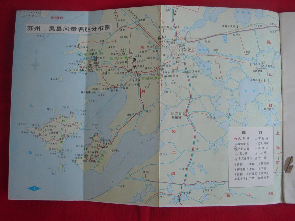 苏州和杭州旅游景点地图展示图片
