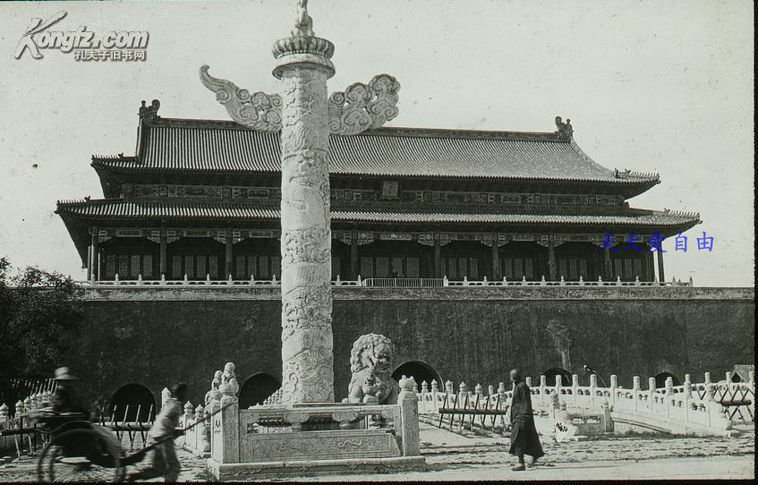 民国故宫北京紫禁城北平南门---天安门城楼华表石狮金水桥和来往高中视频微语文课百姓图片