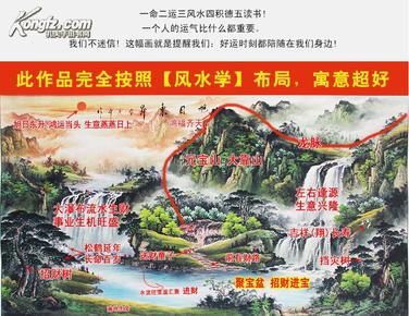 四尺元宝山招财山水画-聚宝盆-旭日东升