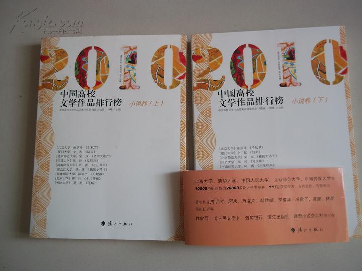 2010中国高校文学作品排行榜-小说卷上下册(2