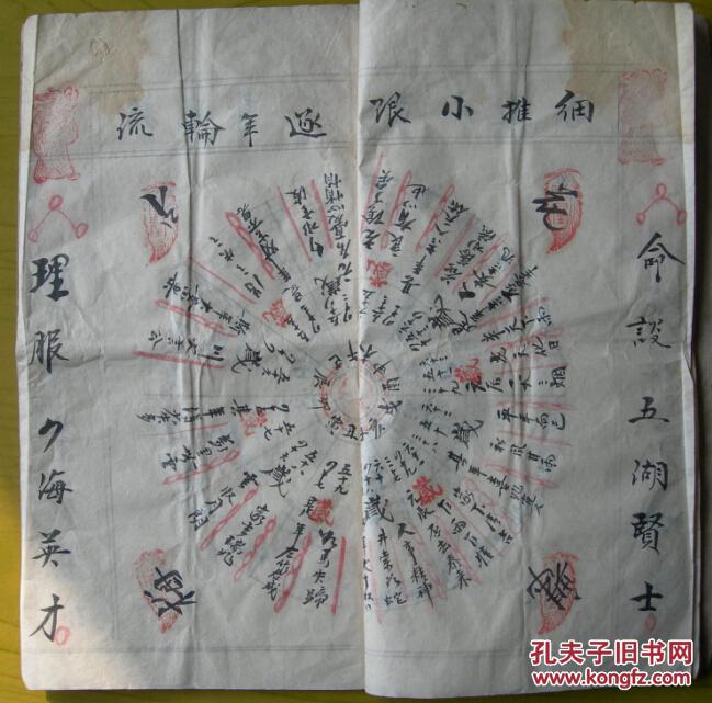 至少是民国,手抄本——阴阳八卦命相(《算命书》)书法