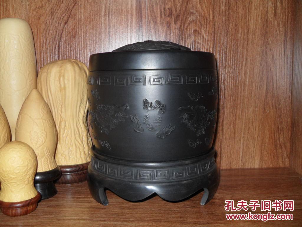 高仿天津制盆大师——宋国柱墨龙三件套蟋蟀大桌盆!(摆在家里很大气)