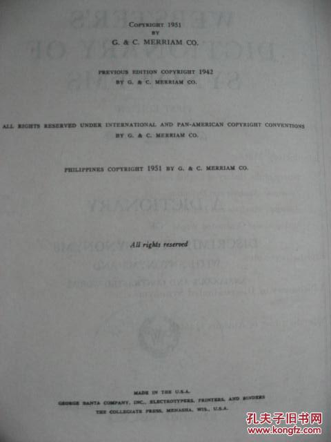 ICTIONARY OF SYNONYMS(韦氏同义词辞典)_