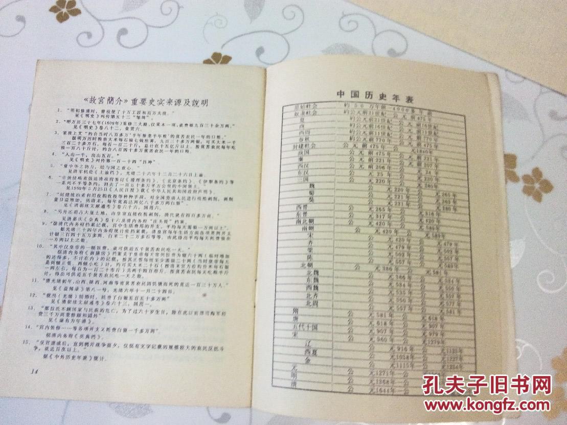 【图】文革版 《故宫简介》 带毛主席语录 附故