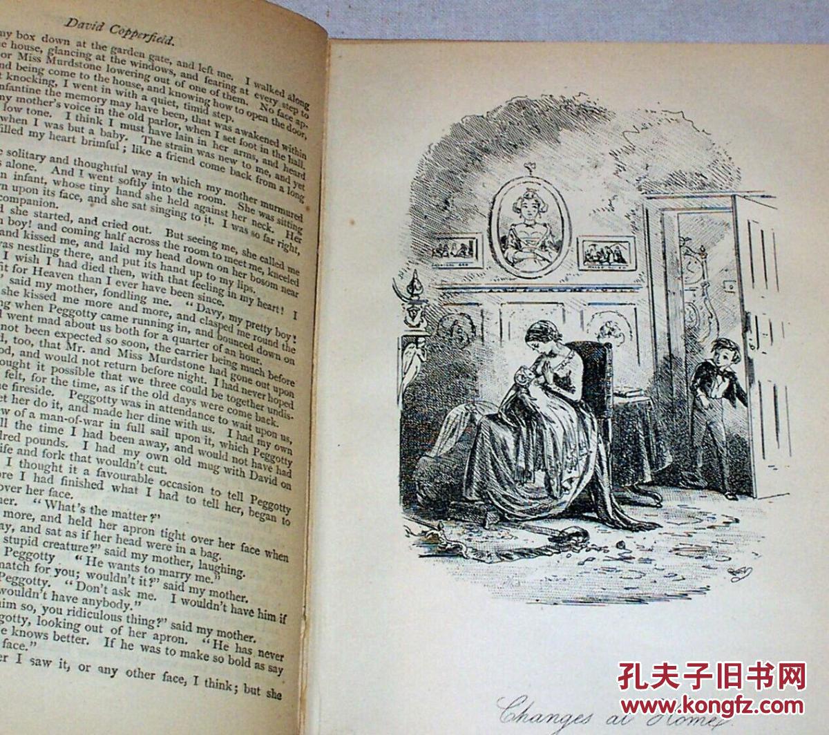 大量版画插图,世界名著1896年英国伦敦出版《狄更斯著作:大卫科波菲尔