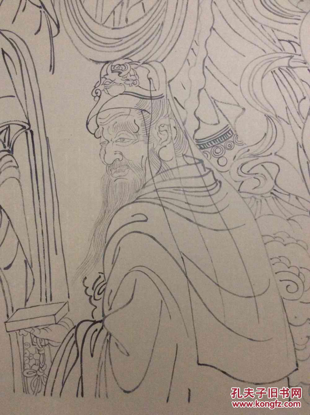 无款白描神仙图