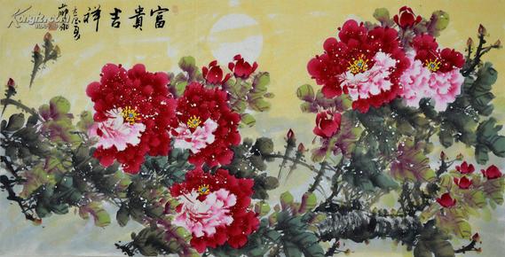 国画写意牡丹画作品《富贵吉祥》hn0927