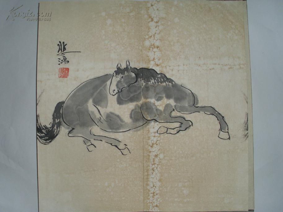高仿徐悲鸿画册 马 老画古画国画字画收藏绘画山水人物画古玩八骏图