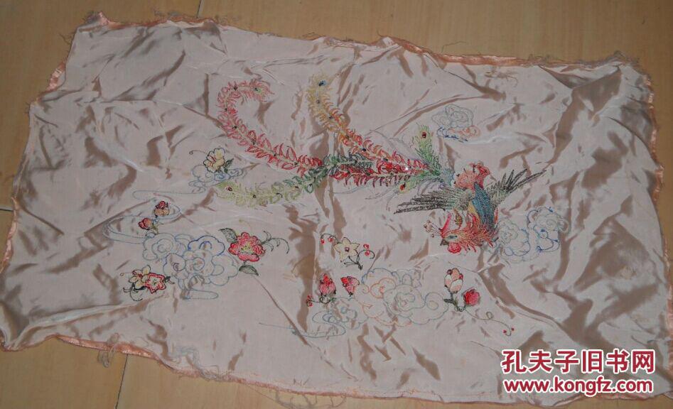 早期刺绣枕套【凤凰】
