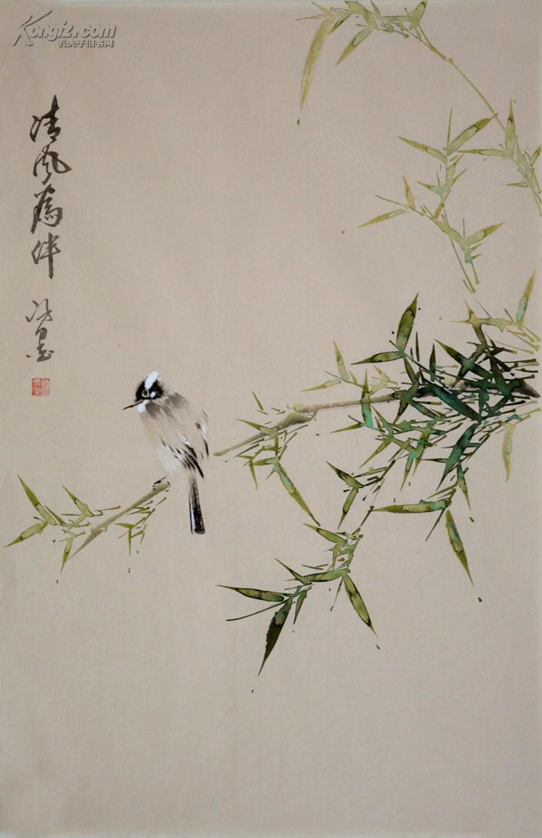 国画花鸟画竹子作品《清风为伴》hn1508 拍品编号:17582720