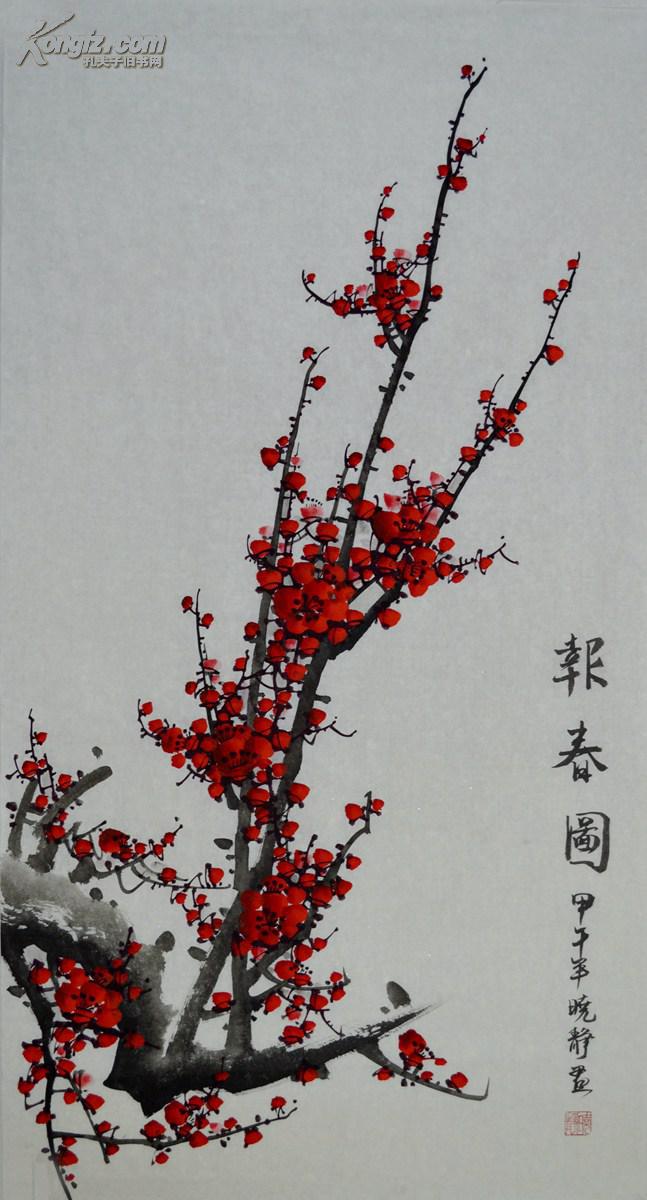 写意花鸟画梅花图报春图hn2261