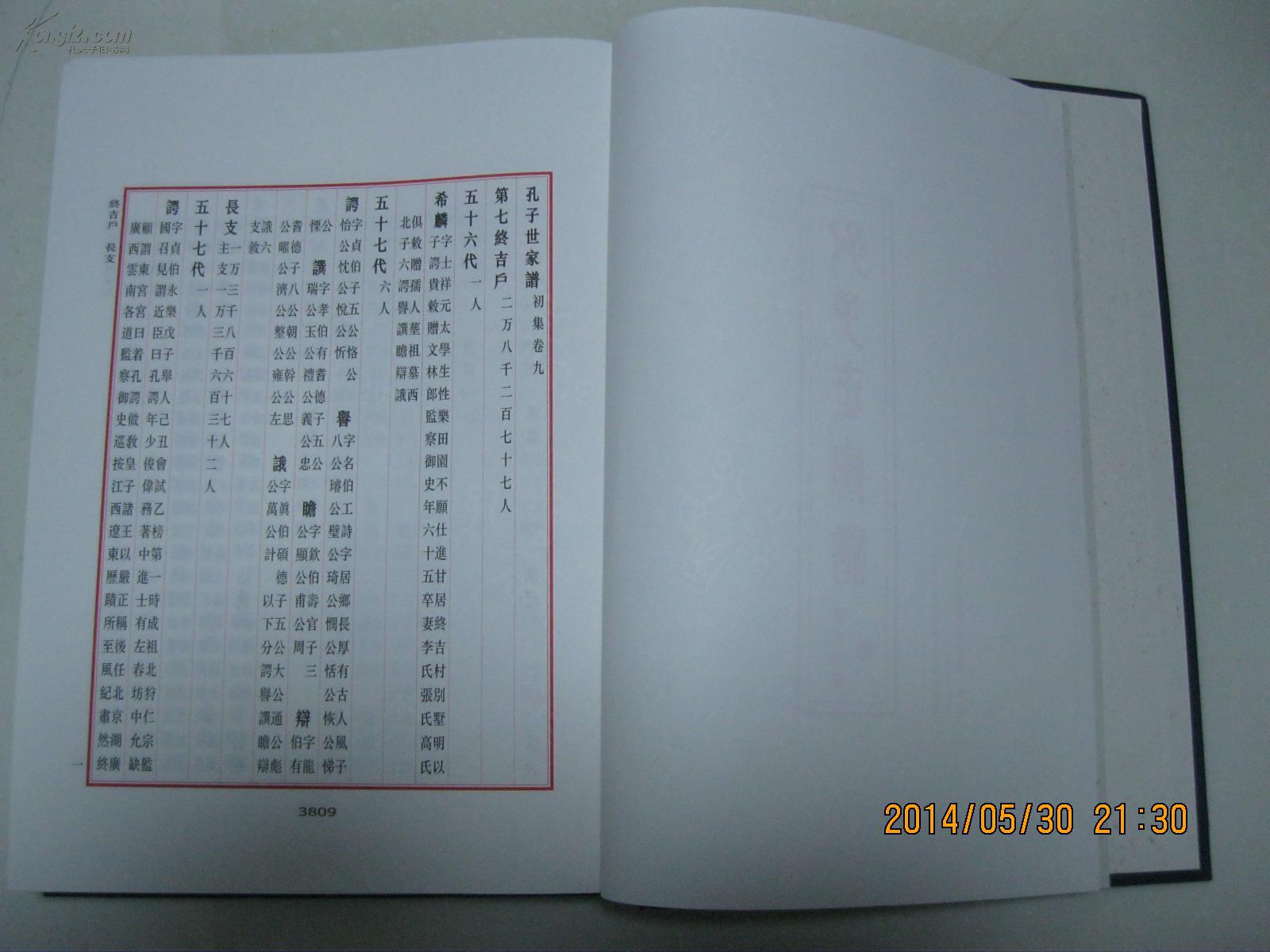 孔氏族谱,孔子后裔族谱)