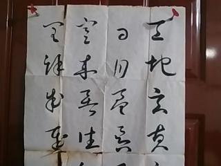 当代著名书画家:李九松--精品书法《天地玄黄