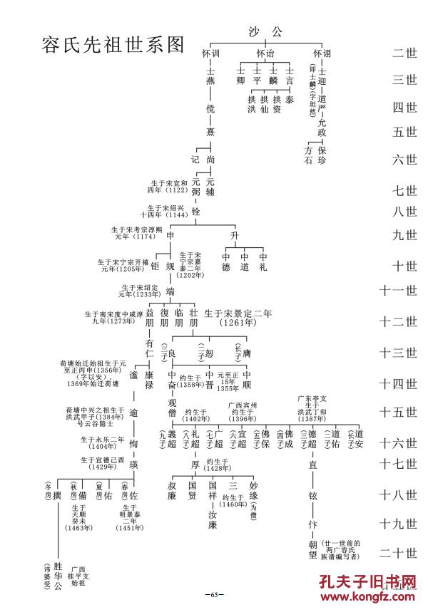 家谱----容氏探源广东 广西支 16开 196页 2011年版 复印本