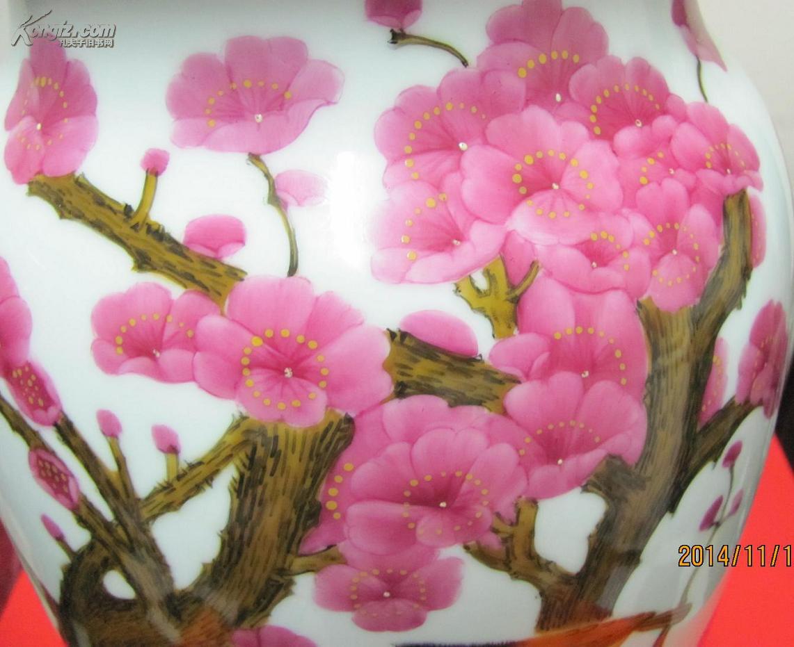 鸟语花香·粉彩手绘·景德镇陶瓷绘画艺术名人作品·冯绍风庚寅年作品