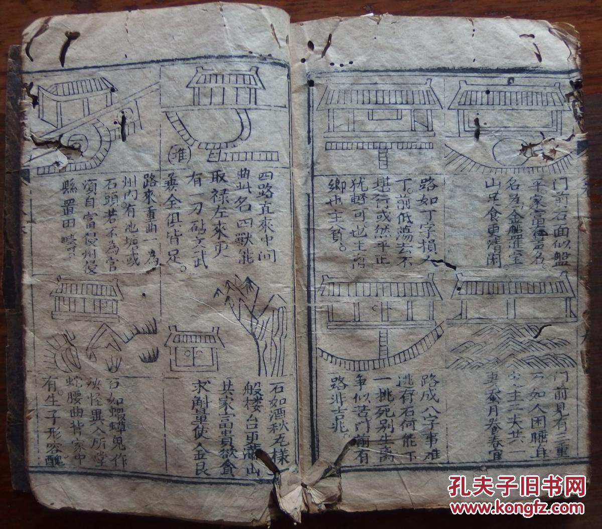 风水书《阳宅辑要传家宝 后附鲁班秘诀仙机》 一厚册