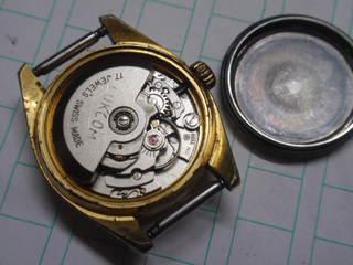 【图】全自动双日历机械防水女式镀金手表(水