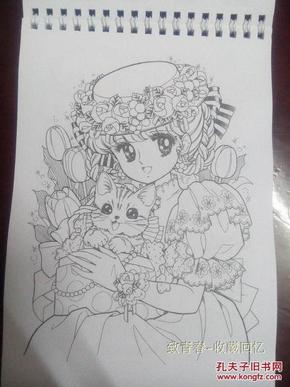 森梦系填色册 高濑未生 拇指花仙子 简笔画 涂色册 描