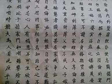 中国当代著名书画家薛云祯精品蝇头小楷书法朱子治家格言一幅原裱镜心