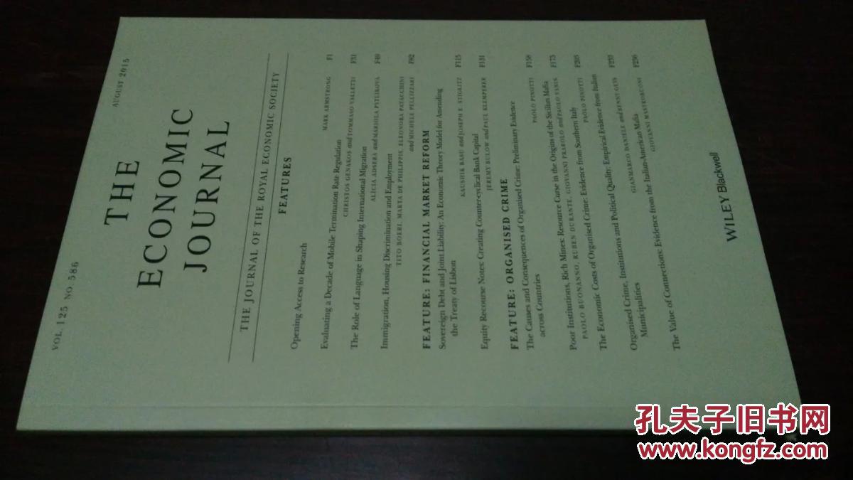 【图】The Economic Journal 2015 经济杂志 经