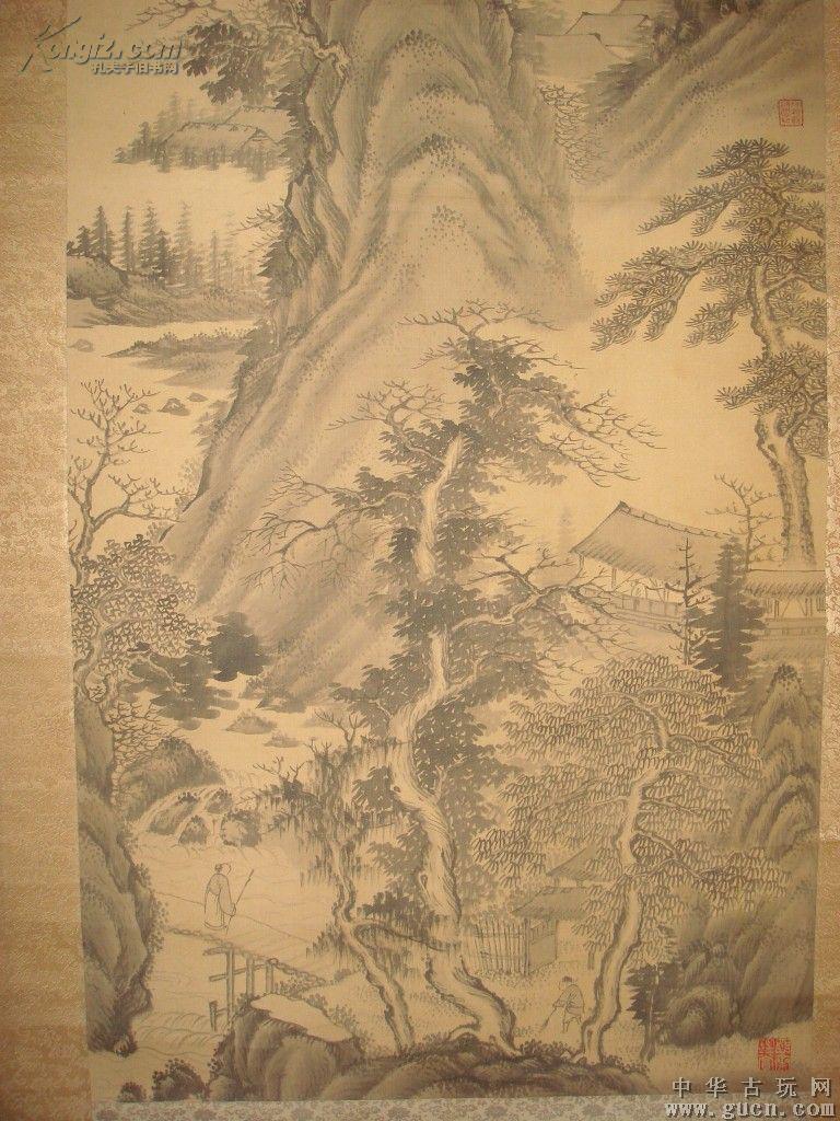 清代著名画家"四王""清初六大家"之一王鉴:《云壑松荫》图.
