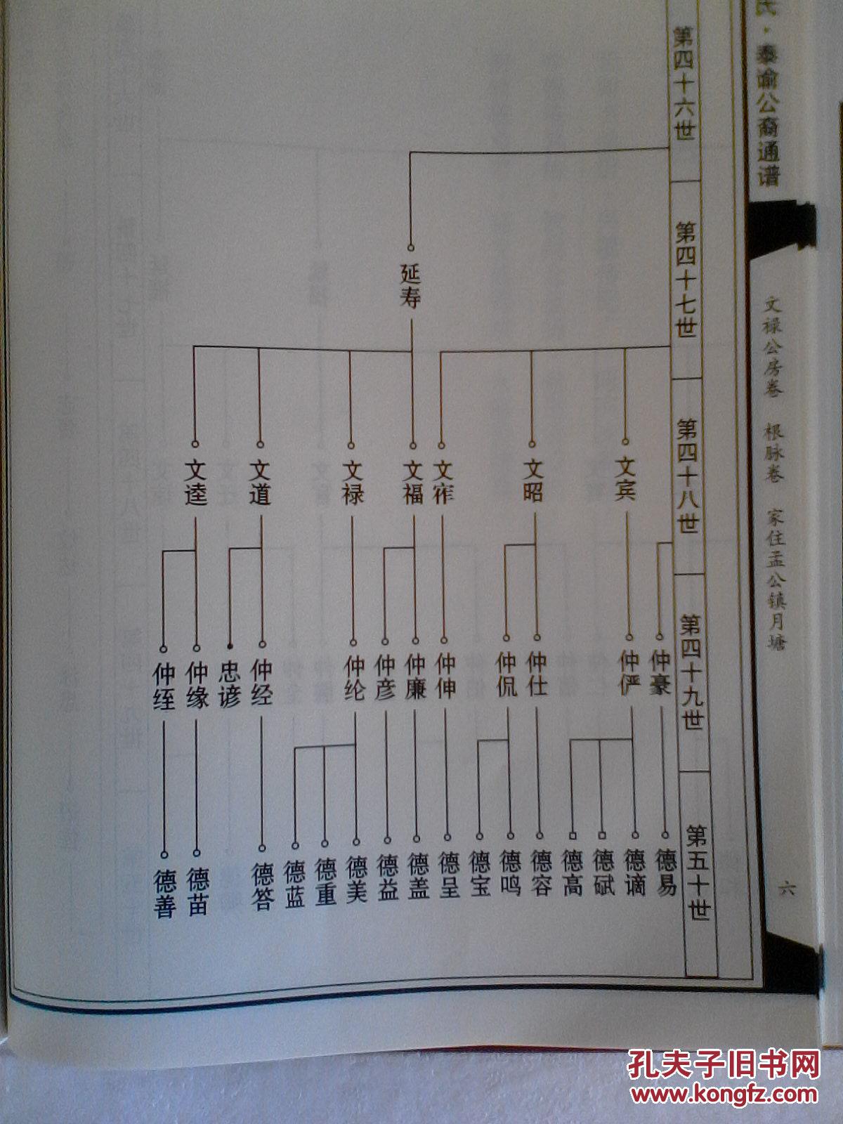 中华曾氏泰谕公裔通谱文禄公房德蓝公支卷七上下2本硬精装大16开1977