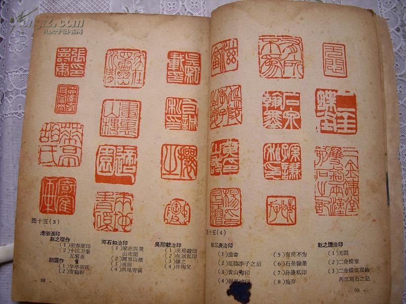 丁敬,赵之琛,邓石如,赵之谦,徐三庚,吴昌硕,陈师曾,王大炘,黄宾虹