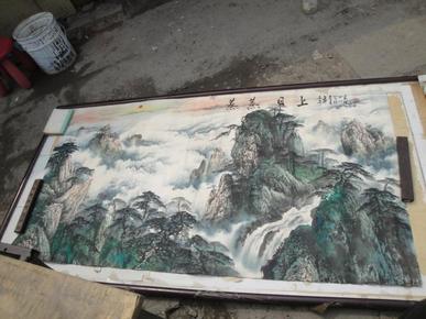 河北省美术家协会会员.职业画家李墨.山水