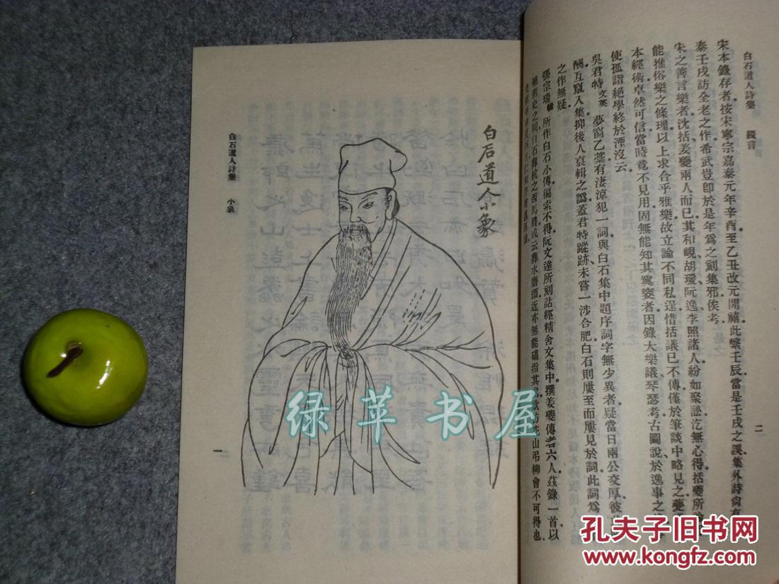 (繁体竖排)1987年一版一印 品好※ [带词人小像 宋代词人中兴诗人图片