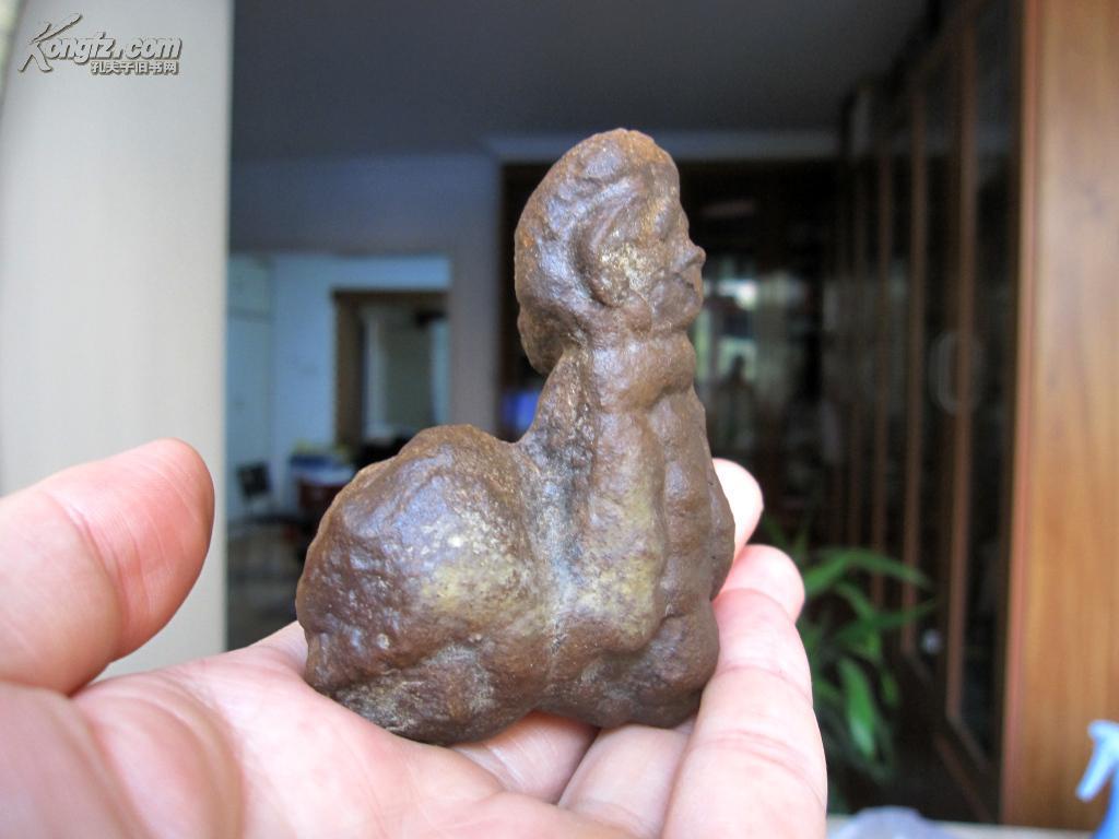 天然奇石观赏石造型石戈壁石火山岩象形摆件小精品收藏品:送财