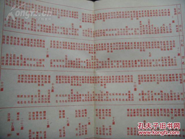 【图】少见民国35年初版地图:上海分区地图(上