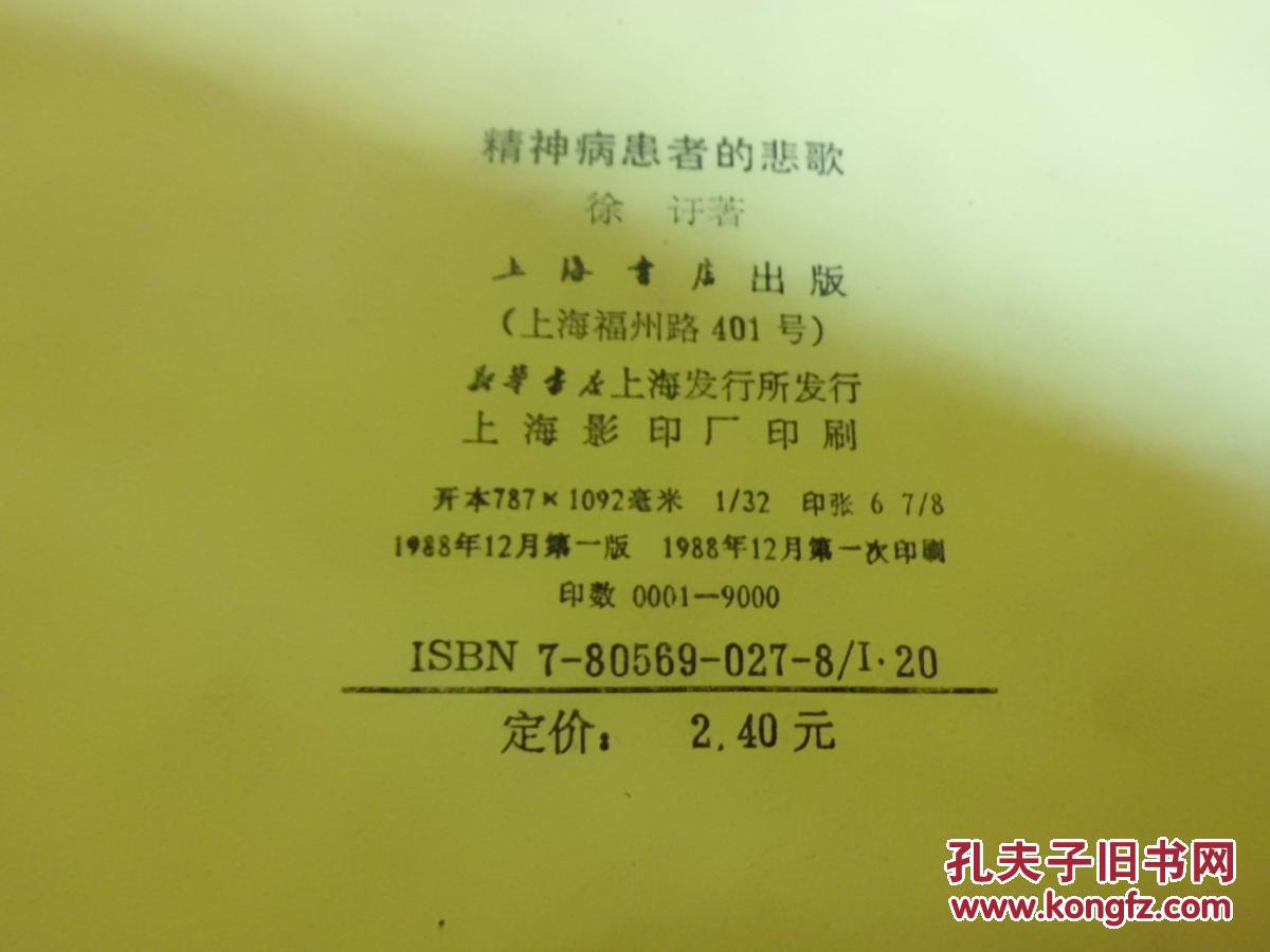 现代都市小说专辑:精神病患者的悲歌
