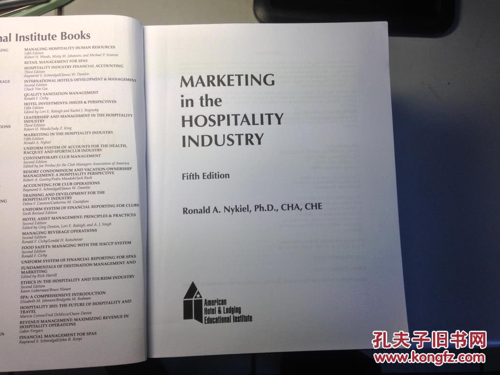 图】Marketing in the Hospitality Industry 英语第