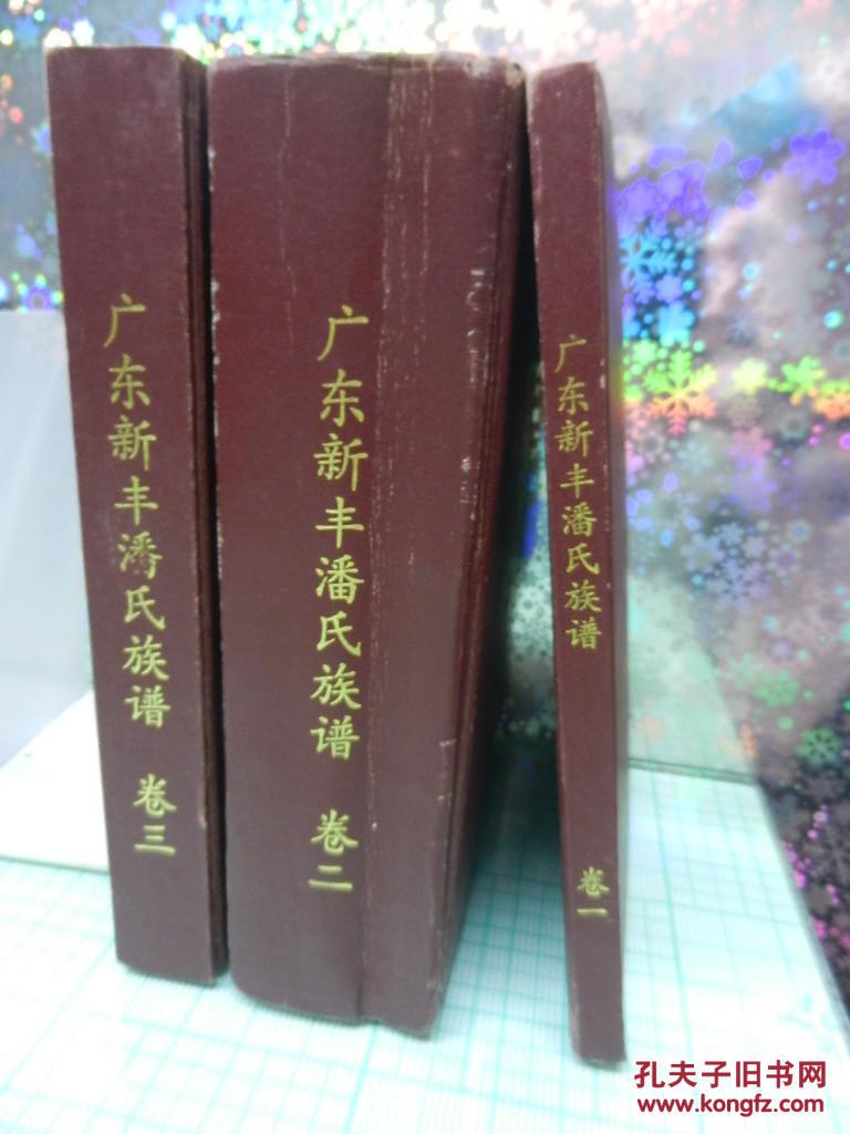 广东新丰潘氏族谱 (一,二,三卷)3卷合售