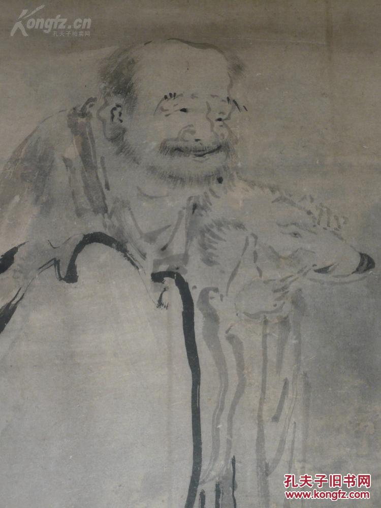 泼墨减笔法颇具梁楷之画风,与梁楷的《泼墨仙人图 有异曲同工之妙!
