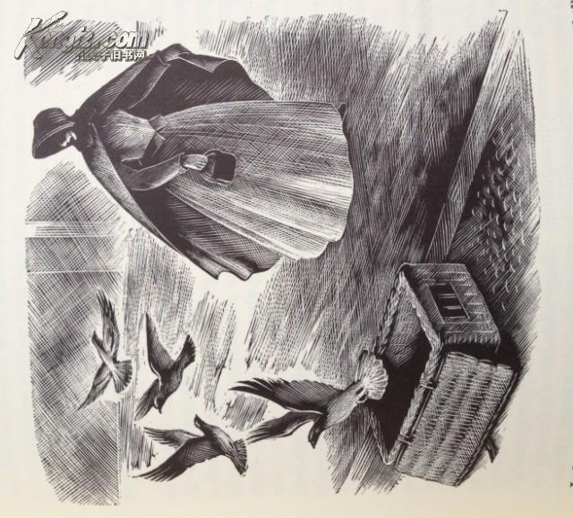 原版,版画家agnes miller parker插图(萧乾编《英国版画集》收其作品)